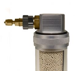 SPure DS H2O Filter, 1/8" Brass Quick Connect Fittings, Right Angle Cap