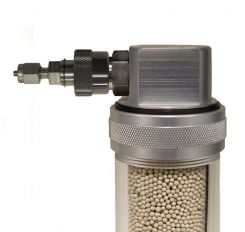 SPure DS H2O filter, 1/8" stainless steel quick connect fittings, right angle cap