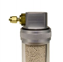 SPure DS H2O Filter, 1/4" Brass Compression Fittings, Right Angle Cap