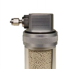 SPure DS H2O filter, 1/4" stainless steel compression fittings, right angle cap