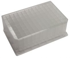 Pure-Pass 96 well plates, glass coated, polypropylene, V bottom, square, 8 mm, 2.0 mL, PK10