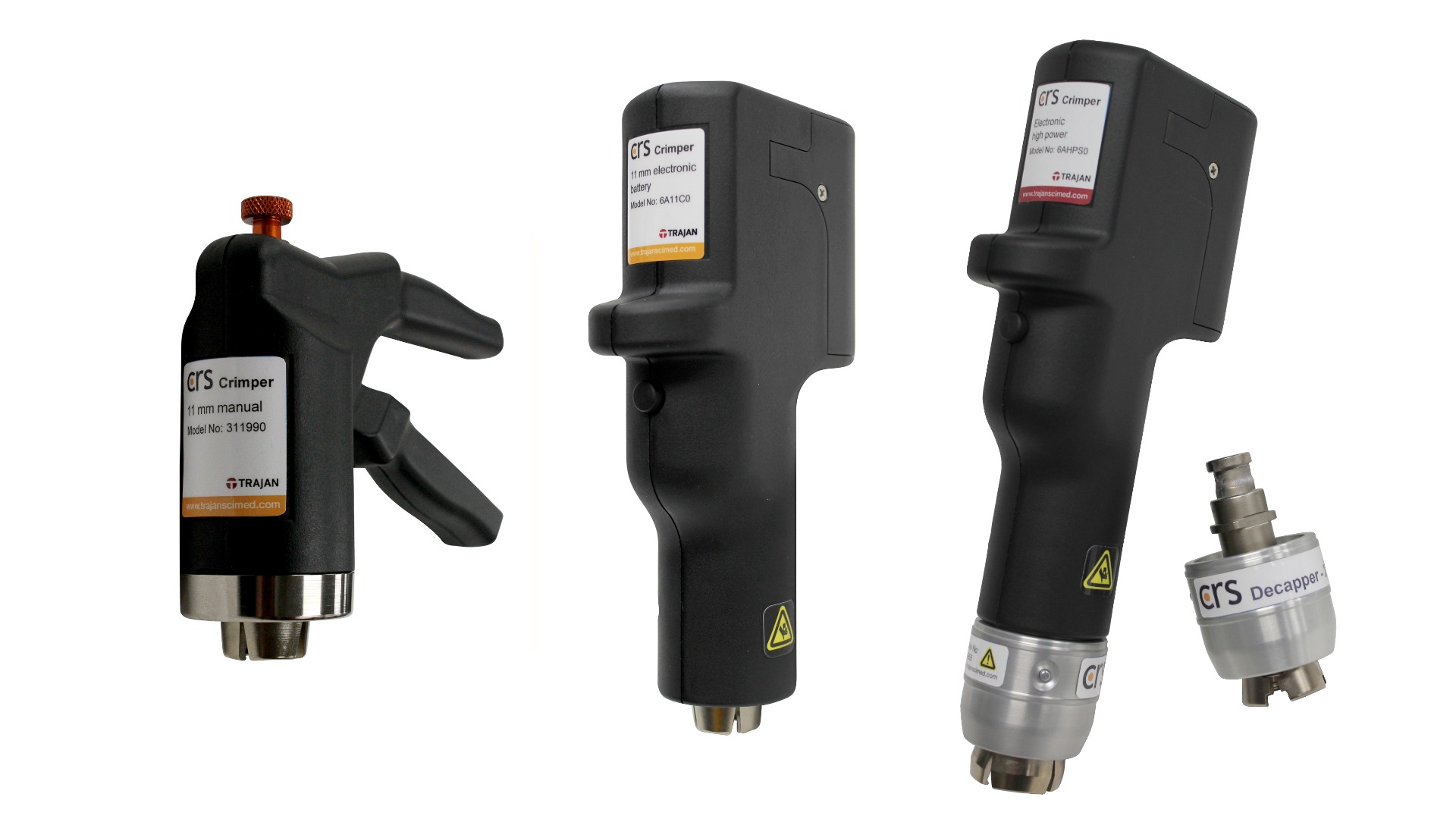 Image of crimper lines, electronic, manual, and high power