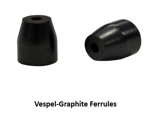 Pack of 10 No-Hole Chromatography Research Supplies 2131XX Vespel Graphite 2 Ferrule 1/16 Size 
